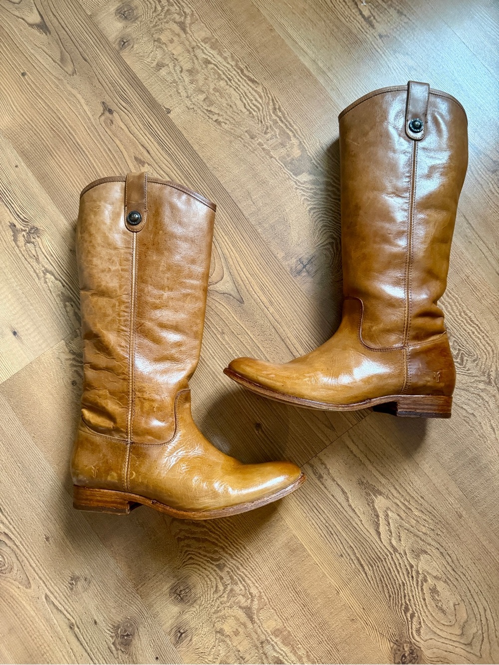 Frye Melissa - Women's Tall Leather Riding Boots in Tan
